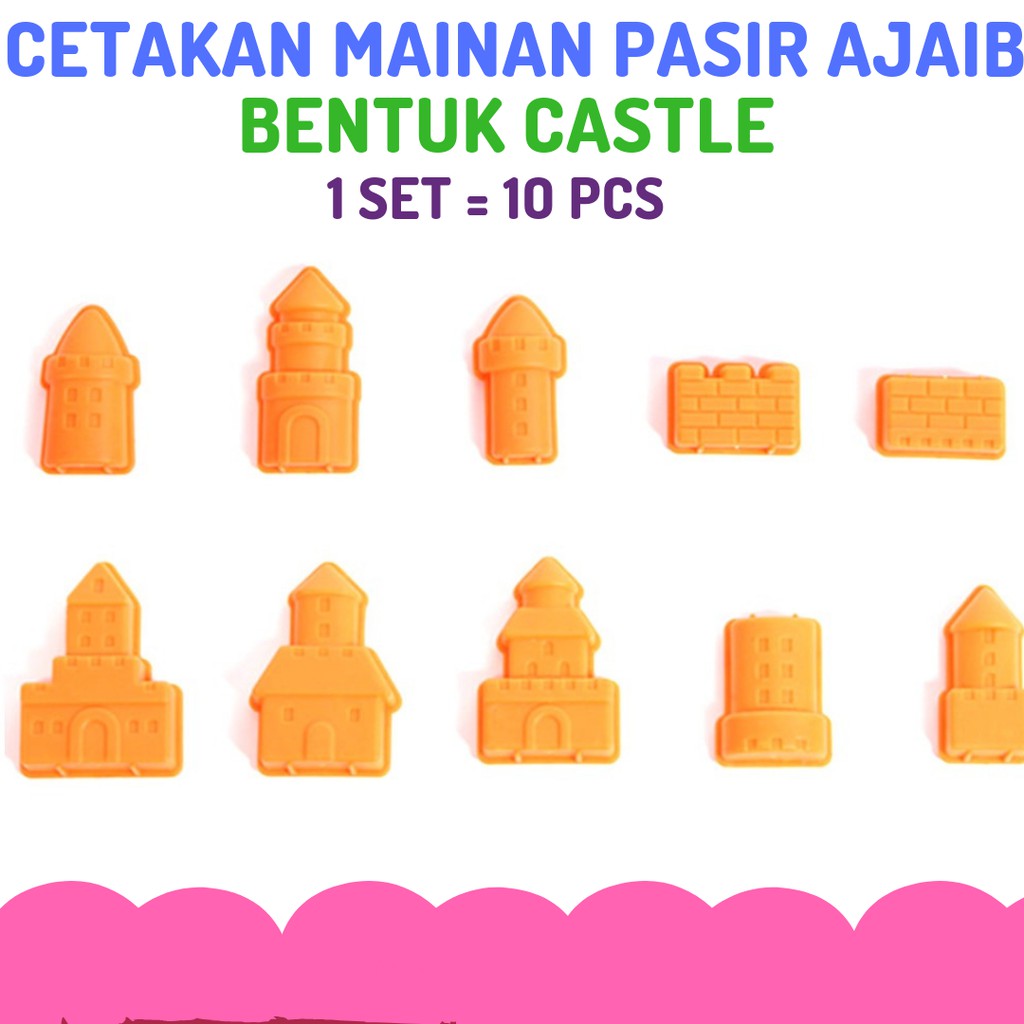 Cetakan Mainan Pasir Ajaib / Cetakan Istana / Cetakan Castle / Cetakan