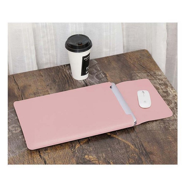 Tas Laptop Softcase Sleeve Slim PU Leather 14 15 inch