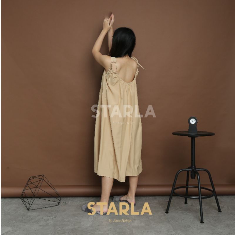 TANKTOP DRESS / DRESS WANITA CASUAL / LONG SILK TANKTOP DRESS / BAJU TIDUR WANITA LONG DRESS PLAIN RUFFLE DRESS WANITA CASUAL SLEEVELESS EVA STARLA