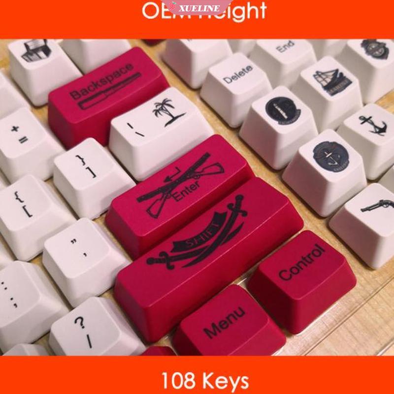 104-key OEM PBT Set Sublimation Pink color Keycap Switches Mechanical Keyboar |XUELI|