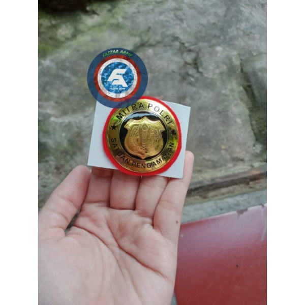 PIN SATPAM MITRA POLRI WARNA KUNING