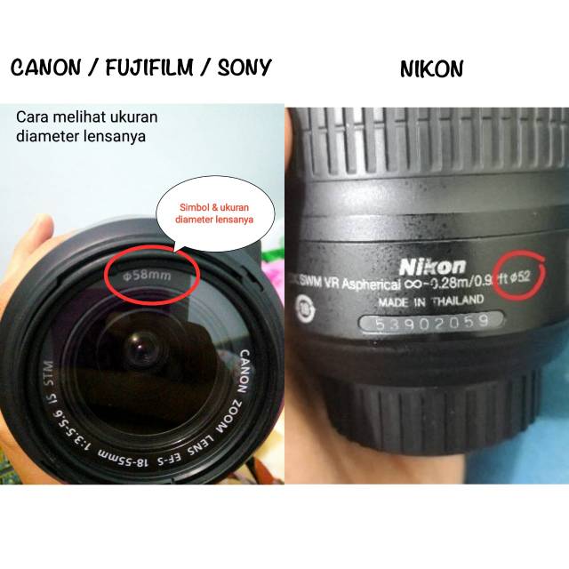 Lens Hood Flower Universal Canon Nikon Sony Fujifilm Lenshood 49mm 52mm 55mm 58mm 62mm 67mm 72mm 77