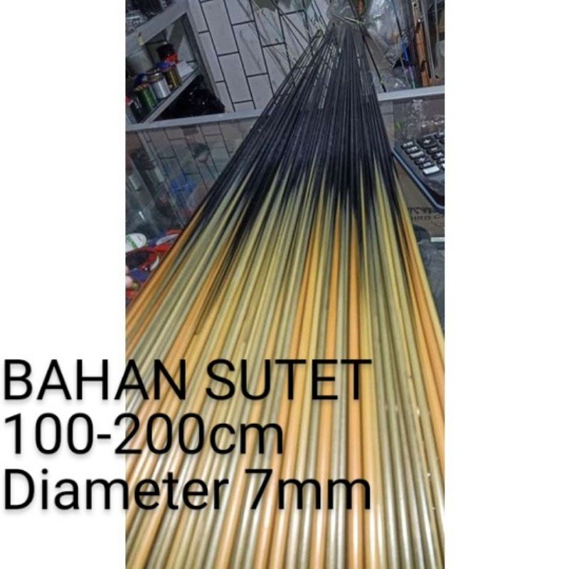 Carbon Sutet sudah Bubut || joran pancing bahan sutet siap pakai || kelurusan 95%