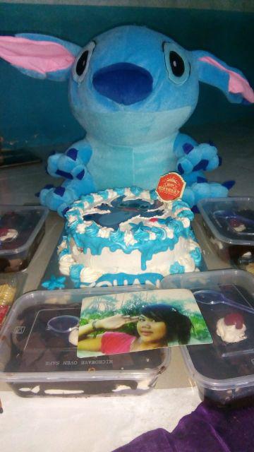 Boneka Stitch Panjang 35cm Bahan Plush Untuk Dekorasi Rumah