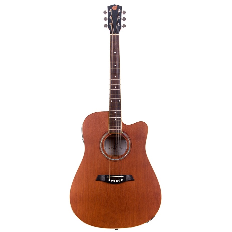 GITAR SEMI AKUSTIK TABUNG BESAR MANDALIKA APS-02 DREADNOUGHT (APS02-D-NS) EQ LC 4 FULLSET BONUS SOFTCASE GITAR SENAR CADANGAN DAN PICK WITH SERTIFIKAT