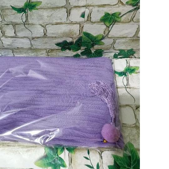 ✩ SEGI EMPAT PLISKET POM POM /hijab plisket Bella squere pompom/ kerudung segi empat polos/ ♜