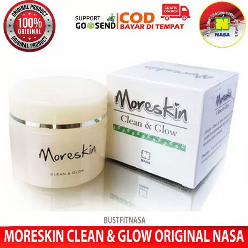 CREAM GLOWING WAJAH - CREAM GLOWING BPOM - MORESKIN CLEAN AND GLOW - CREAM WAJAH - CREAM WAJAH BPOM