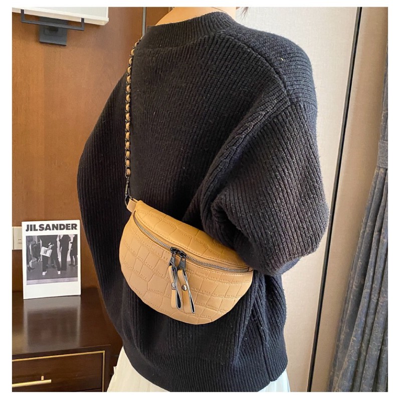 SG7220 syafniegalery Leather Brick Waist Bag impor tas dada 1423 3195 7475