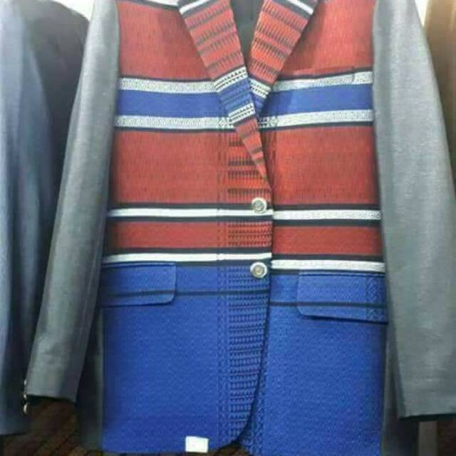 jas pria 1 stel motif tumtuman bahan woll