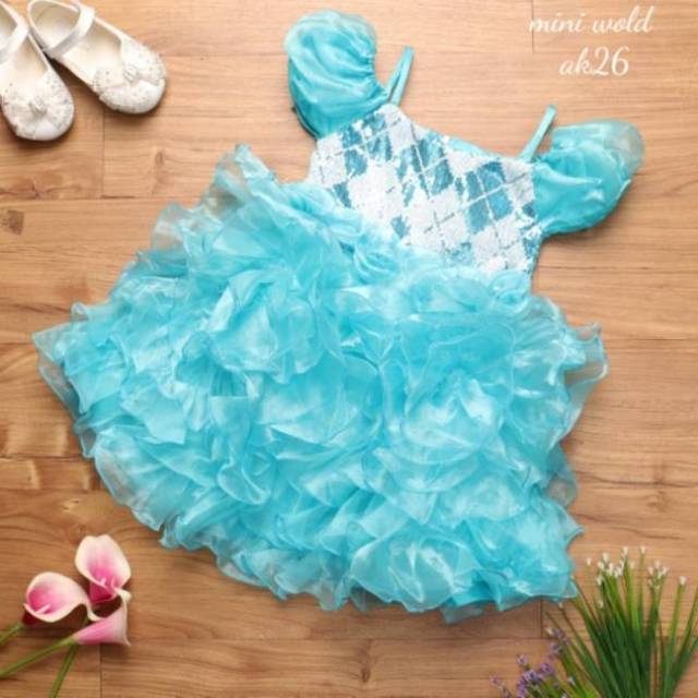 1-6Thn Gaun anak perempuan/Dress princess anak/Baju Pesta Anak Perempuan/Baju Ulang Tahun Anak Perem