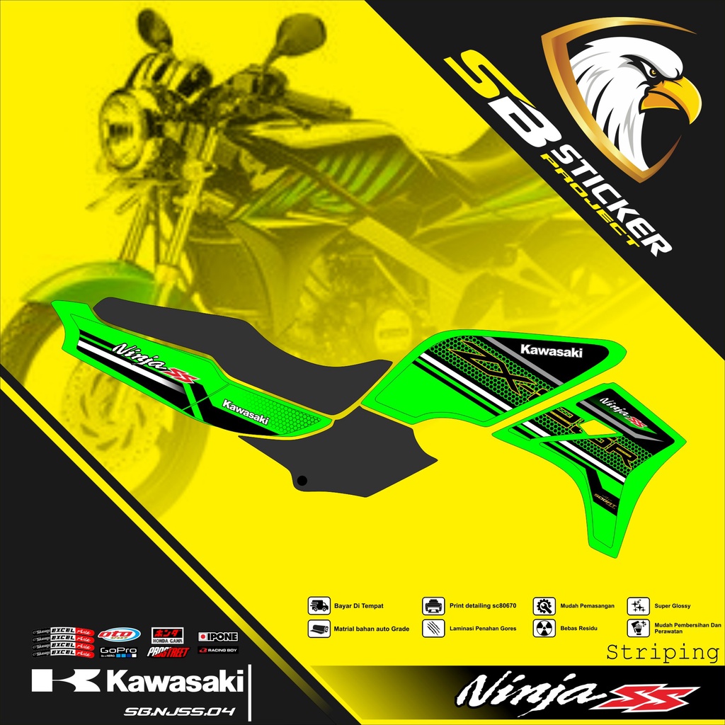 STRIPING NINJA SS 150 - STRIPING HOLOGRAM KAWASAKI NINJA SS 150 2014 RACING