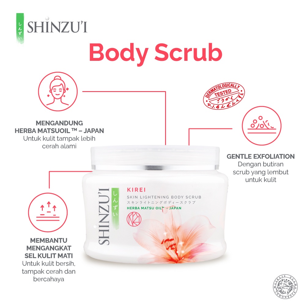 shinzui Shinzu'i Skin Lightening Body Scrub 200 Gr
