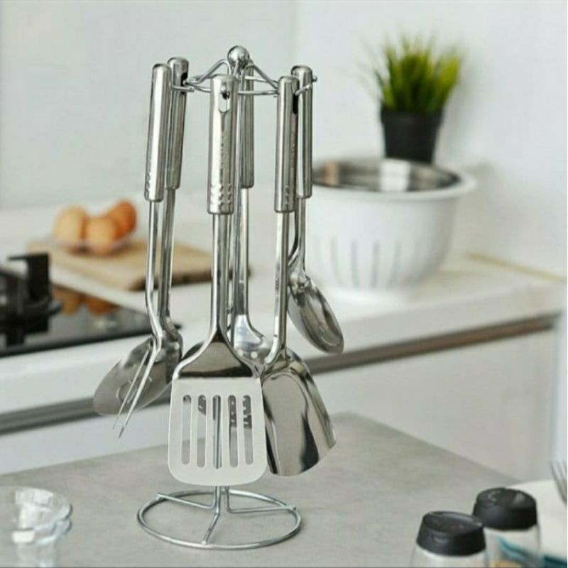 IDEALIFE IL 173 ORIGINAL Alat Masak Spatula Sutil Sodet Stainless &amp; Holder