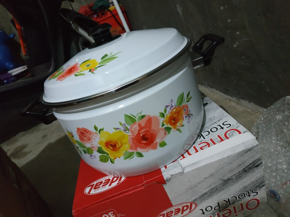 Ideal Panci Oriental Stockpot Enamel Besar Jadul Higenis (cocok Tuk Kanker)