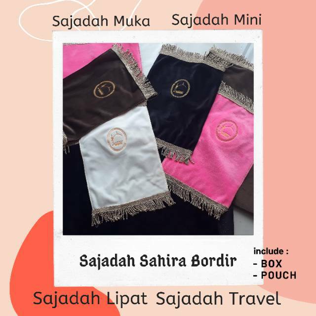 Sajadah mini (muka) traveling Sahira Bordir