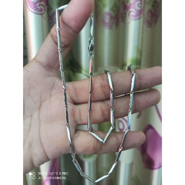 KALUNG TITANIUM MOTIF PADI CXG  WARNA SILVER