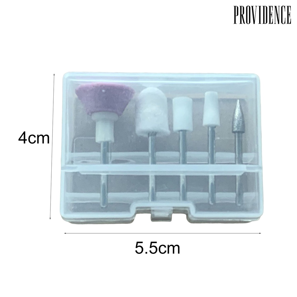 Providence 5Pcs / Set Kepala Gerinda Poles Kuku Tahan Lama Anti Karat / Korosi Bits