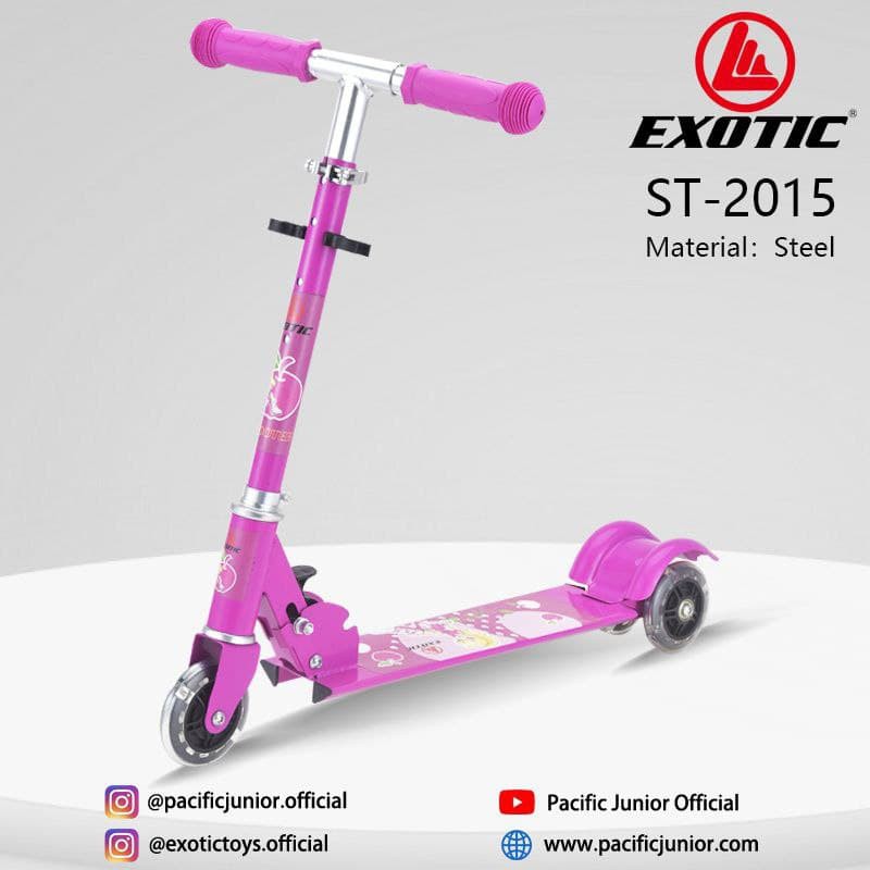SCOOTER ANAK EXOTIC ST 2015 MATERIAL STEEL WITH LIGHT ADA LAMPU