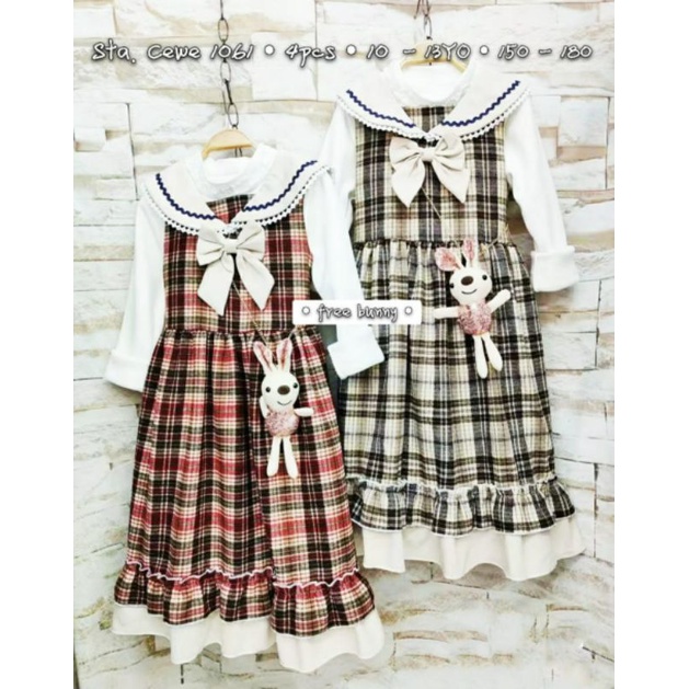 DRESS CASUAL ANAK CEWEK / BAJU LEBARAN ANAK CEWEK UKURAN TANGGUNG / BAJU DRESS KOREA ANAK CEWEK / BA