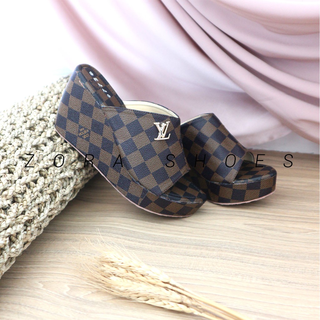 Sandal Wanita Zora Wedges Wanita LV KOKOP