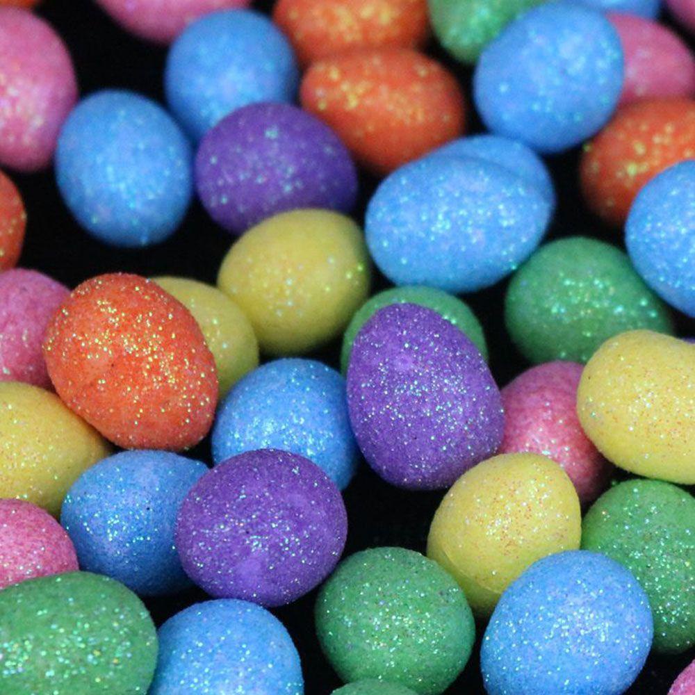 Solighter Telur Paskah Liburan Liontin Pesta Ornamen Telur Bubuk Emas