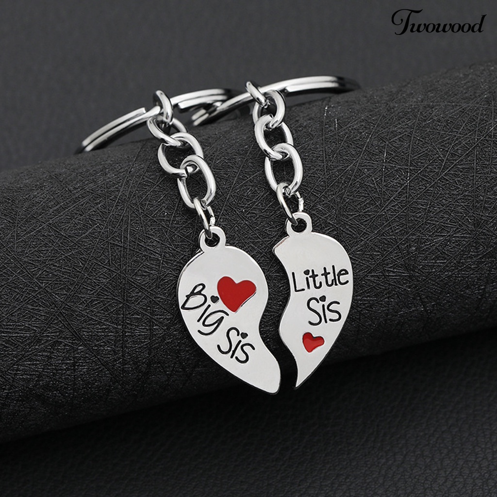 2 Set Kalung Bentuk Hati Bahan Stainless Steel Tahan Lama Untuk Hadiah