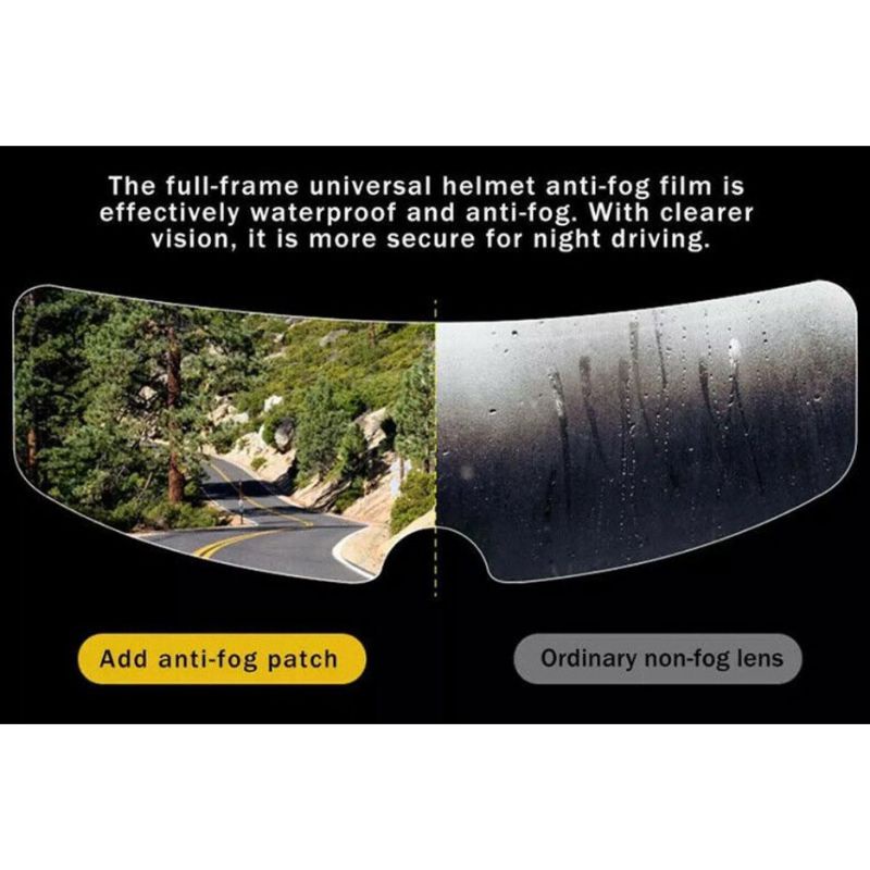 Anti Fog Helm Kaca Film Helm Sticker Kaca Helm Antifog Sticker Anti Kabut Helm