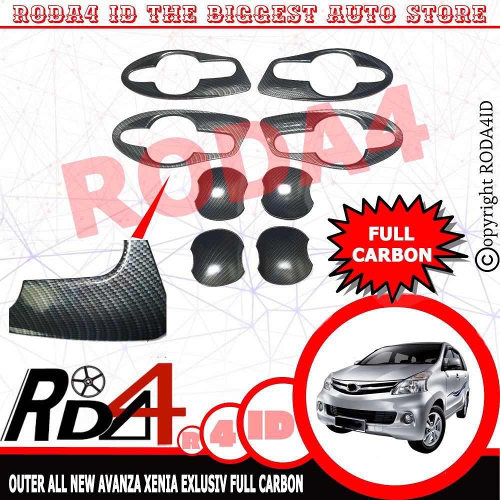 Outer Handle / Mangkok Handle All New AVANZA XENIA Full Carbon XLUSIV