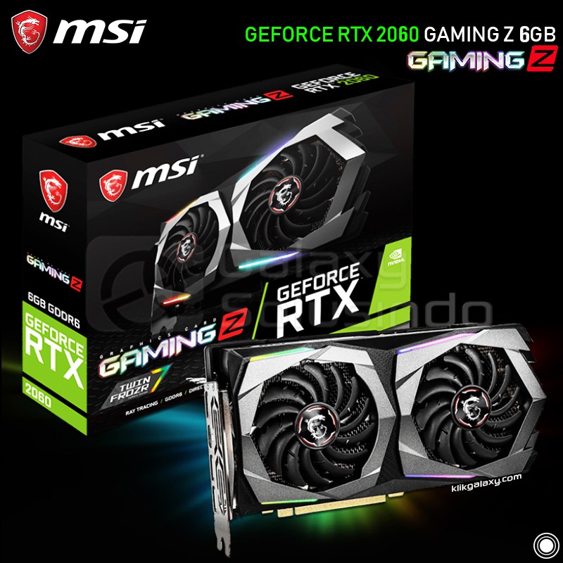 Vga Msi Geforce Rtx 60 6gb Ddr6 Gaming Z Shopee Indonesia