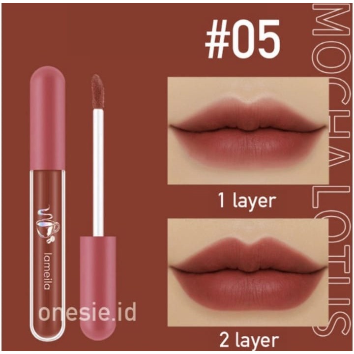 Lameila Lipstick Cair / Lip Glaze Nude Edition