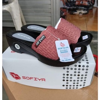 Image of Sandal Sofiya Wedges Wanita Rajut Kekinian 5CM