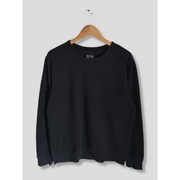 CREWNECK/CREWNEAK SWEETSHIRT SPAO NEW BASIC (BLACK) MURAH
