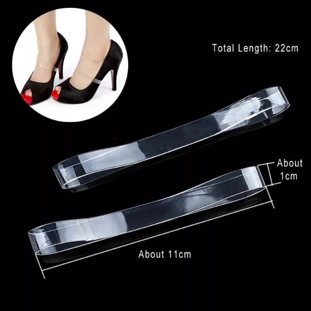 High Heel Band Transparan Tali Sepatu