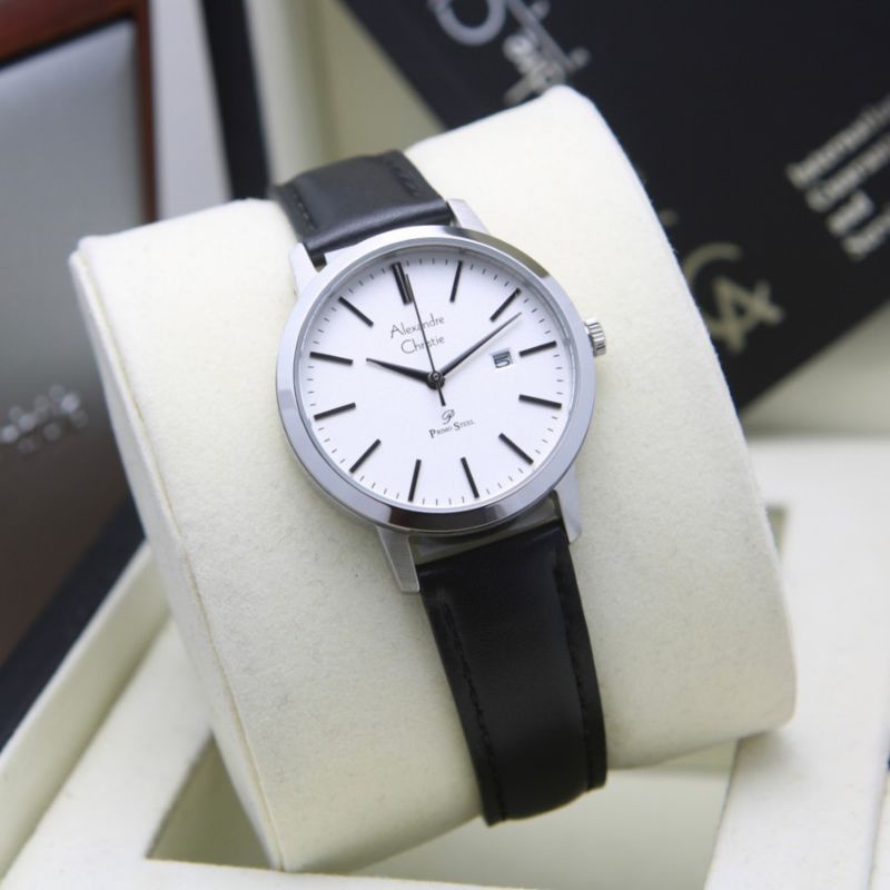 JAM TANGAN WANITA ALEXANDRE CRISTI AC1007/AC1007 TALI KULIT ORIGINAL