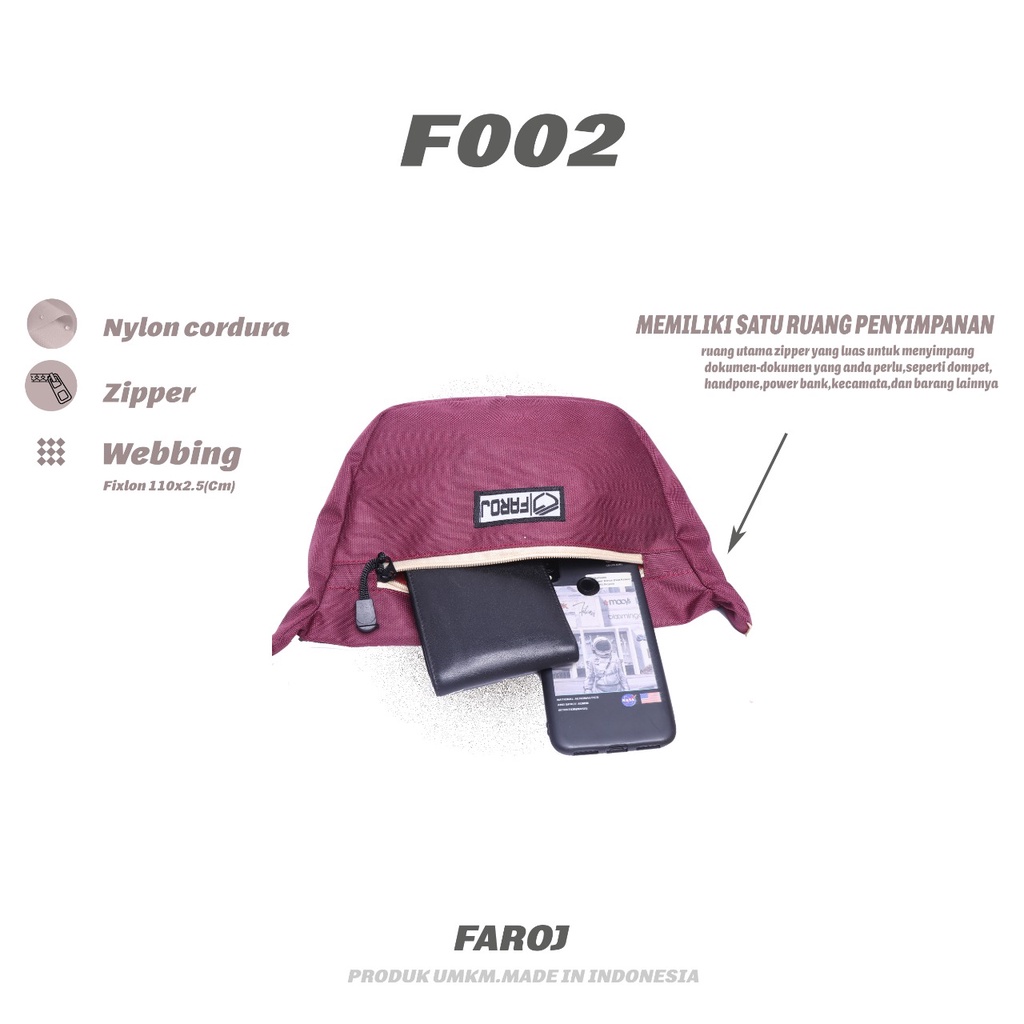 Tas Selempang Pria / Sling bag Pria Terbaru Original FAROJ FJ002