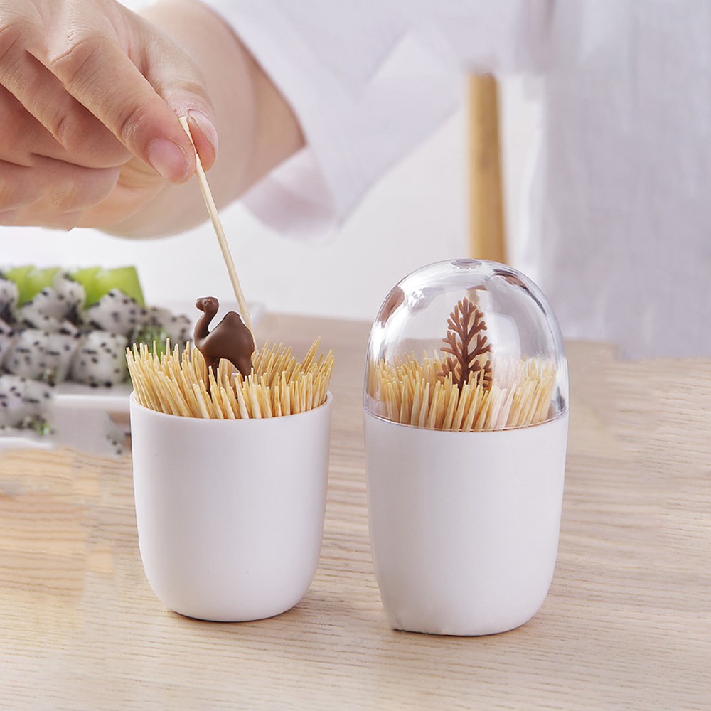 HOVELSHOP Tempat Penyimpanan Cotton Bud Tusuk Gigi Toothpick Storage Serbaguna