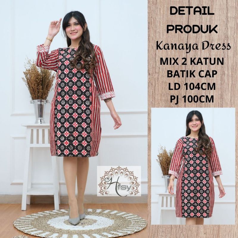 casual dress / dress batik / mini dress / batik cantik