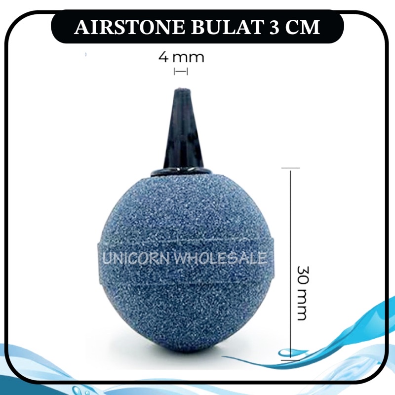 BATU AERATOR AIRSTONE GELEMBUNG UDARA AQUARIUM BULAT 3CM