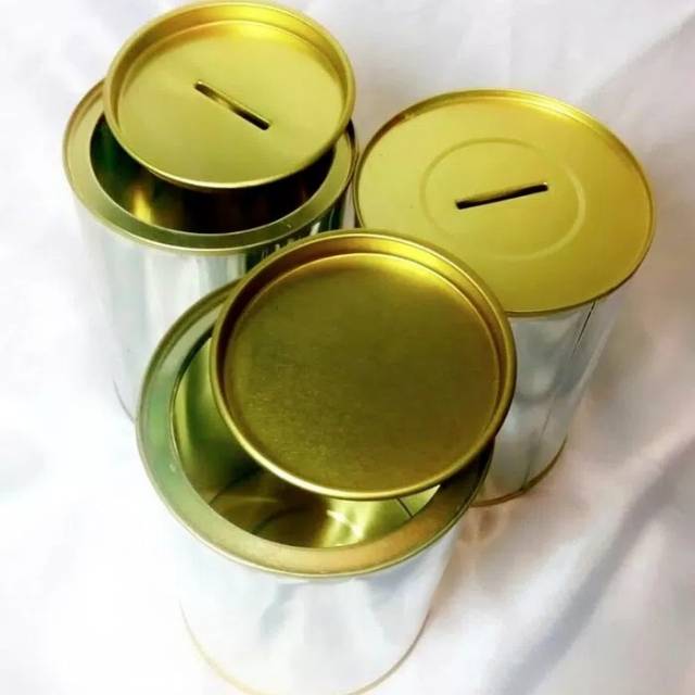 Celengan Kaleng Buka Tutup Besar Polos