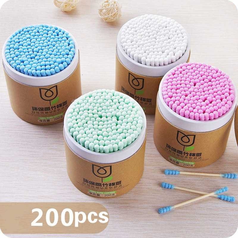 Cotton Buds Bambu Pembersih Telinga Korek Kuping 200 Pcs