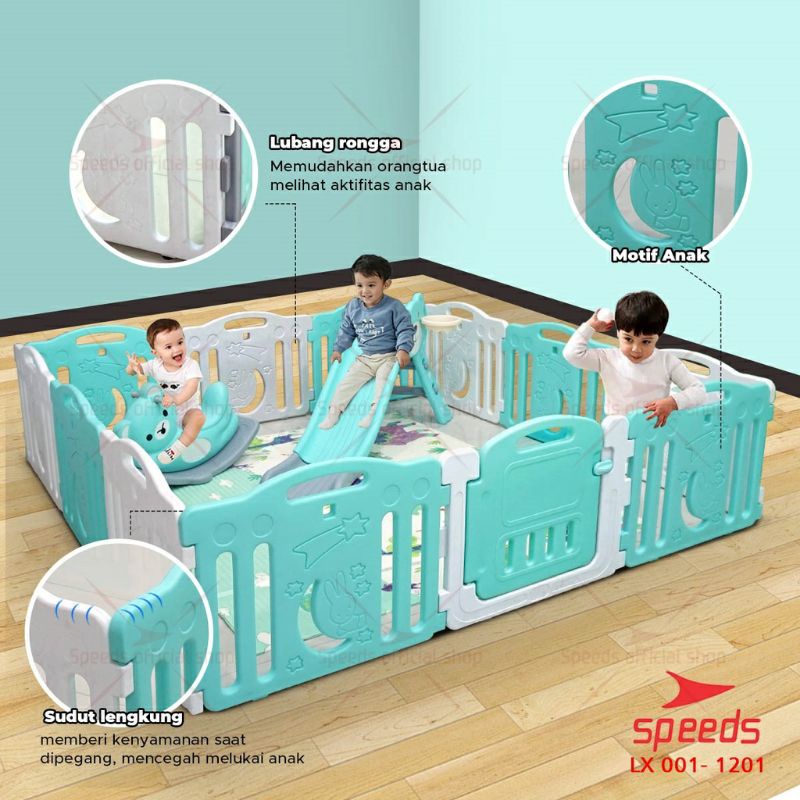 SIYA ✨FREE BUBBLEWRAP PAGAR ANAK BAYI SPEEDS LX 001-1201 PAGAR SET PLAYGROUND PAGAR MAINAN ANAK PLAYPEN BAYI PAGAR ANAK PORTABLE PAGAR PEMBATAS MAINAN ANAK PAGAR KEAMANAN ANAK