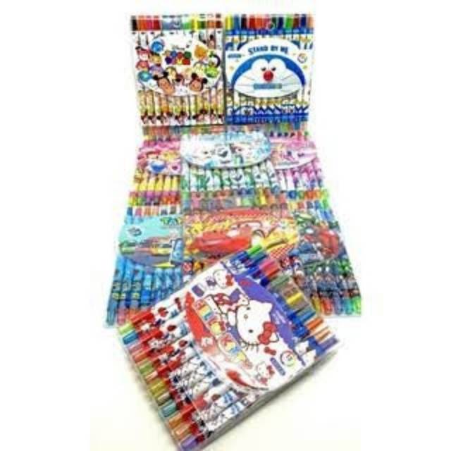 

Rolling crayon putar karakter oil pastel 12 warna stationary