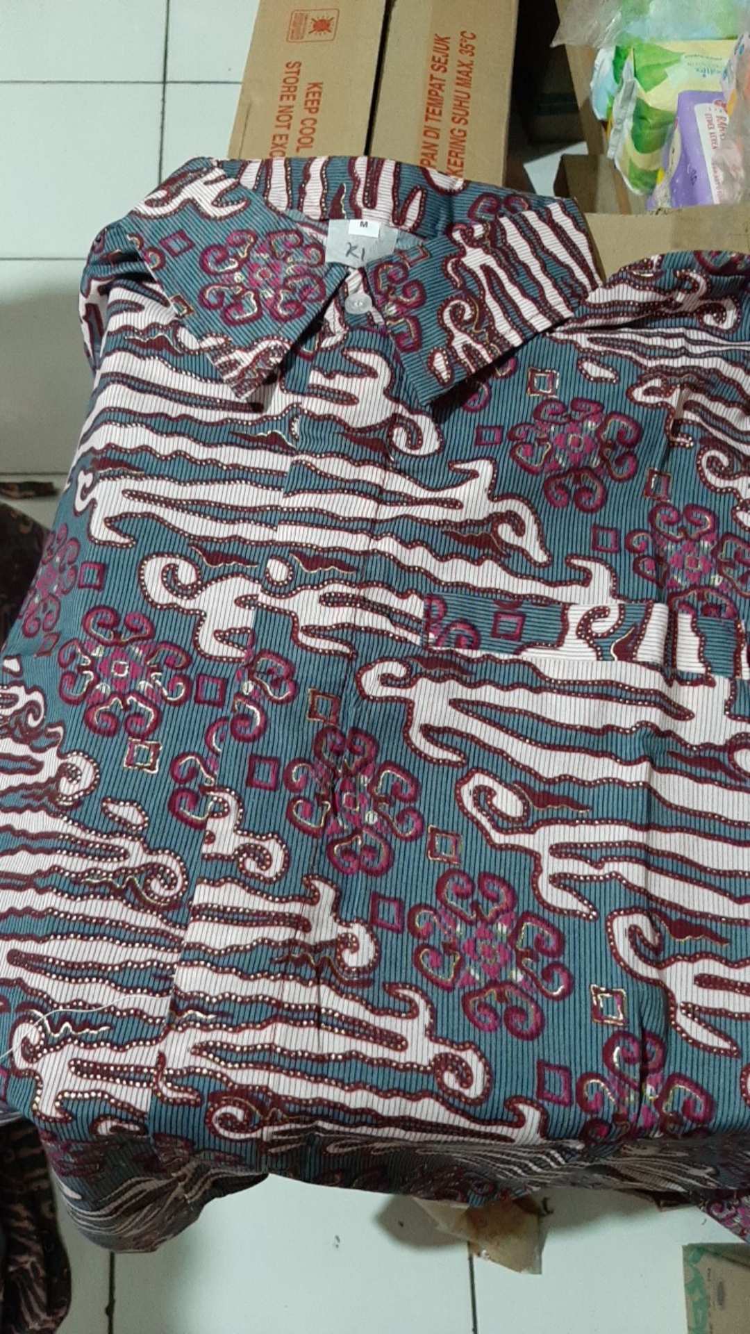 Kheisa Collection - Couple Rok Lilit & Kemeja Batik Panjang - Lereng Ungu