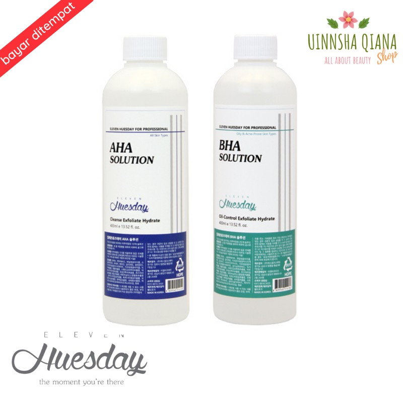 Jual ELEVEN HUESDAY AHA BHA SOLUTION 400ml Untuk Facial Wajah | Shopee ...
