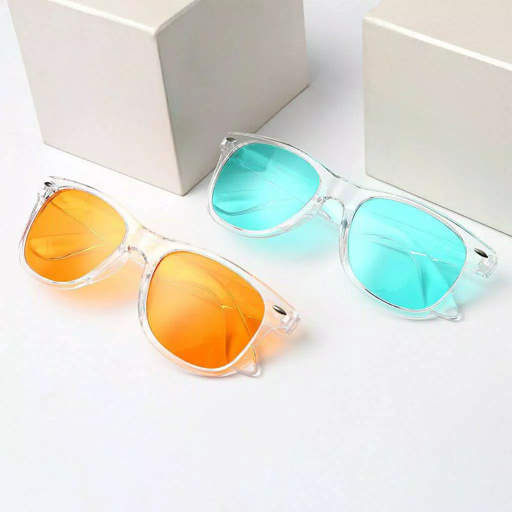 (COD) Kacamata Anti Radiasi UV Fashion Sunglassess Transparan MALL SHOPPING