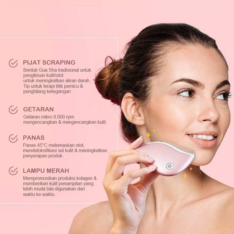 Guasha Beauty Machine Face & Body Rejuvenation Massager Wajah Pemijat Perawatan Kulit Anti Anging Facial Massage-3