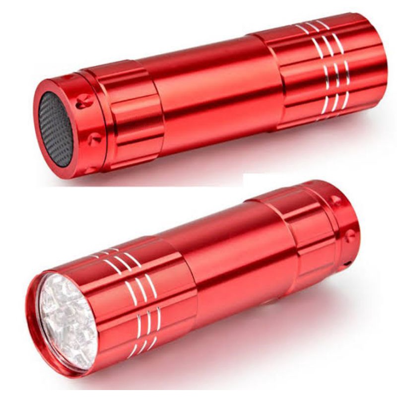 SENTER MINI 9 LED CAHAYA TERANG - MINI LED FLASHLIGHT