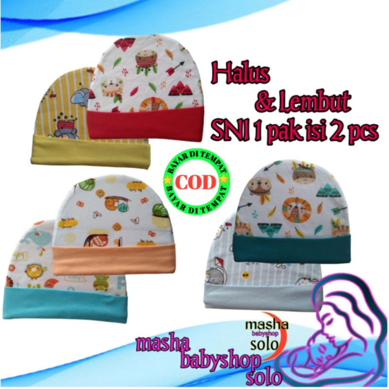 Topi bayi 1 set isi 2 pics , Topi bayi sni , Kupluk bayi