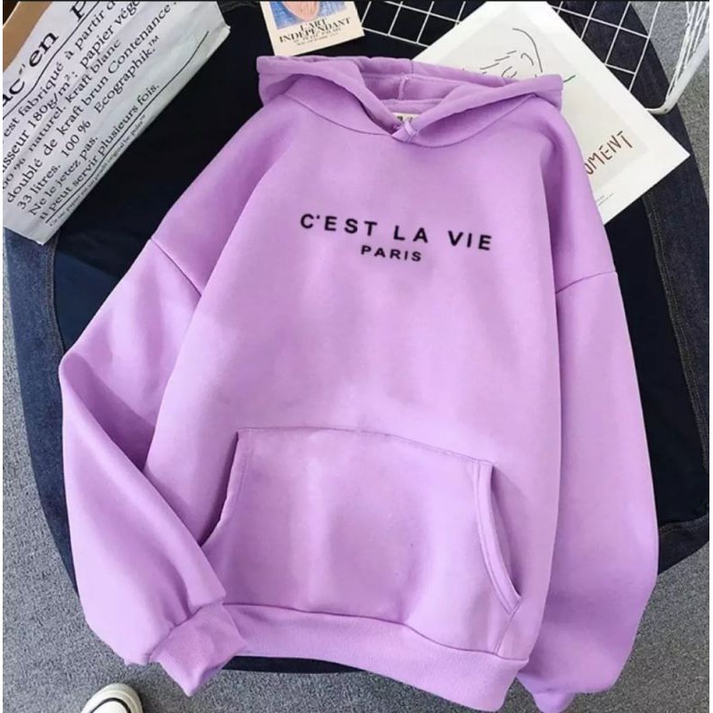 C EST LA VIE SWEATER HOODIE UNISEX PREMIUM TERLARIS'