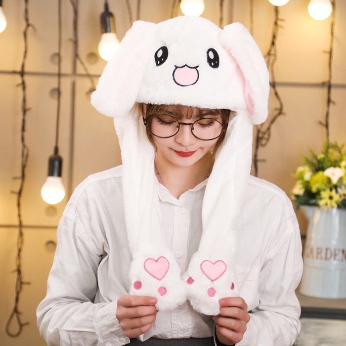 fashion kids bunny hat earflap / topi kupluk model kelinci tanpa led